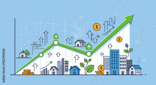 Real Estate Market Growth Investment Graph
