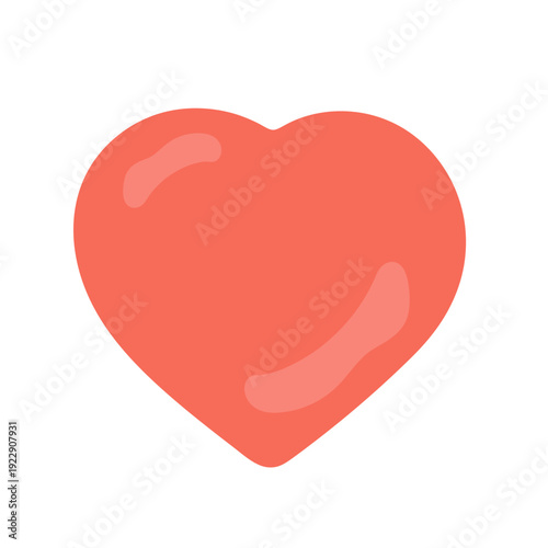 赤いハート　イラスト