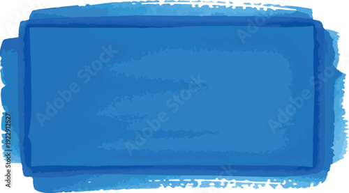 A simple and elegant blue watercolor rectangle background with a slightly rough outline, perfect for adding text or graphic elements