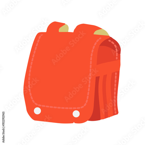 赤色のランドセルのイラスト