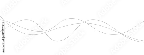 Elegant Abstract Wavy Lines on White Background