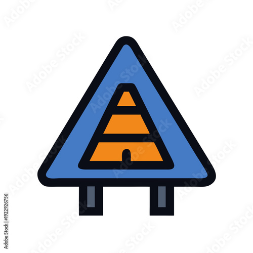 Isolated pictogram of a vehicle height restriction road sign against a black background.
