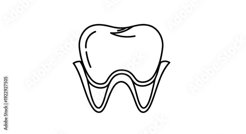 Stylized Tooth Crown Icon