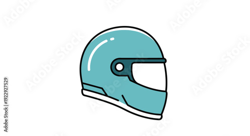 Turquoise Motorcycle Helmet
