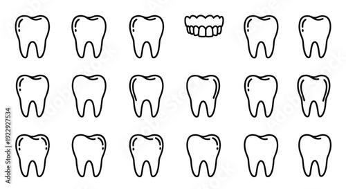 Dental Icons Teeth and Dentures
