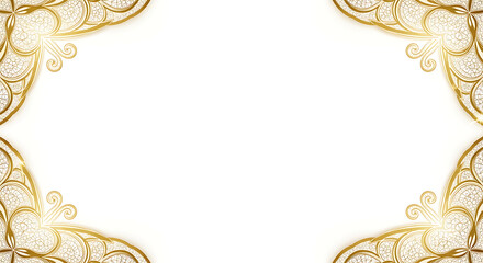 Elegant Golden Corner Frame Design