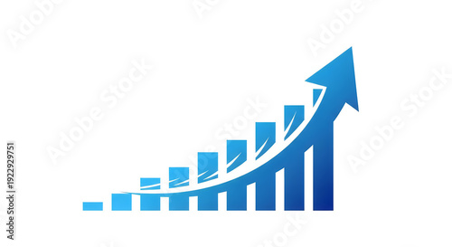 3D blue upward growth arrow chart with rising bars isolated on transparent background Free Download 3D blue upward growth arrow chart with rising bars isolated on transparent background - GFXLoad