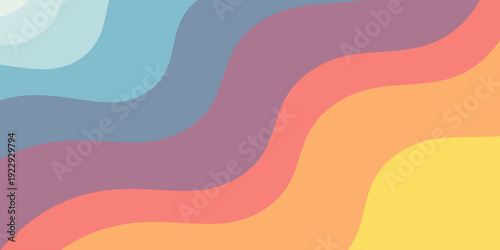 Rainbow colorfull wave shapes background. Dynamic futuristic design