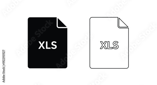Two excel file icons one black and one white representing data