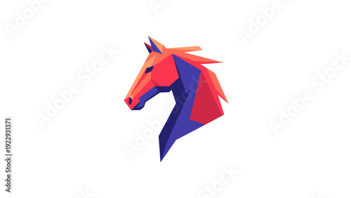 Geometric Horse Head Logo