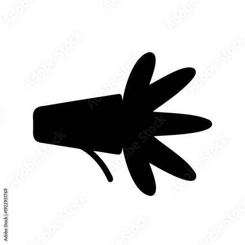 Black thumbs down icon