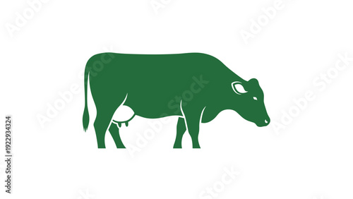 Green Cow Silhouette
