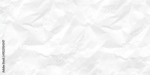 white crumpled paper background texture. Vintage decoration flat.