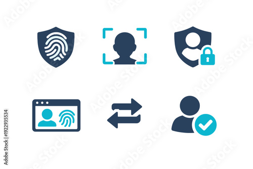 Vector secure letters identity icon generation labels badge process numbers image simple