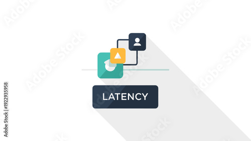 Latency Concept Icon with Network and User Symbols