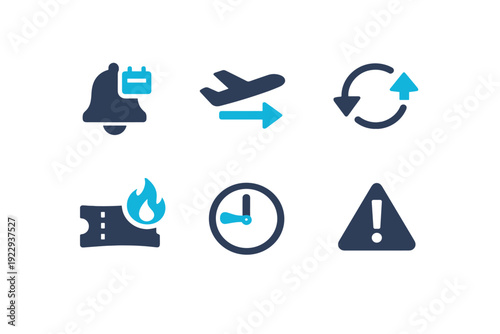 No generation icon vector last image schedule clock bell gate simple start