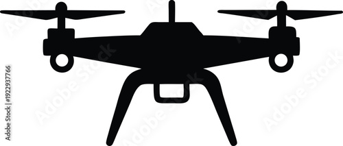 Drone silhouette vector art Illustration