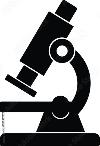 Electron Microscope silhouette vector art Illustration