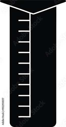 Graduated Cylinder silhouette vector art Illustration