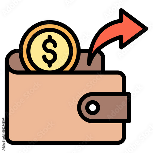 Expenses lineal color icon