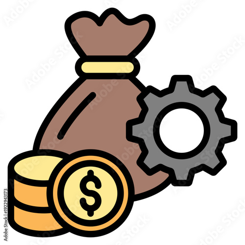 Management lineal color icon