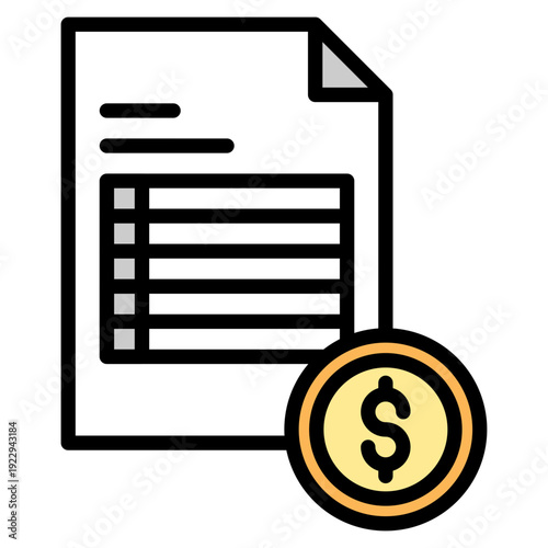 Spreadsheet lineal color icon