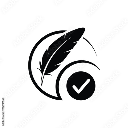 Vector illustration black and white logo for premium quality burgers with fresh beef