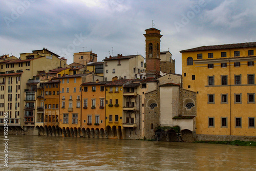 Church of Saint James on the Arno (Chiesa di San Jacopo Soprarno). View of the church from the Arno River.