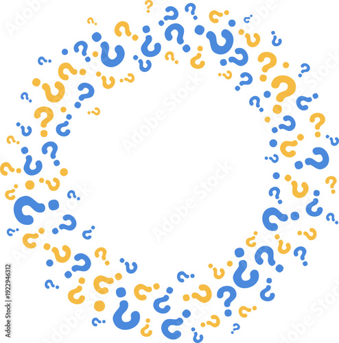 Icon pattern question mark shape for quiz and FAQ layouts. Abstract design element for surveys and trivia games.