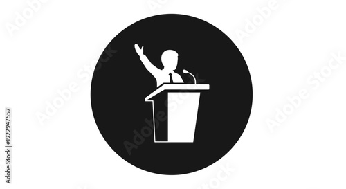 Speaker at Podium Icon