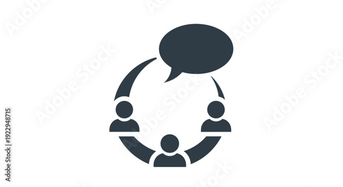 Teamwork And Communication Icon