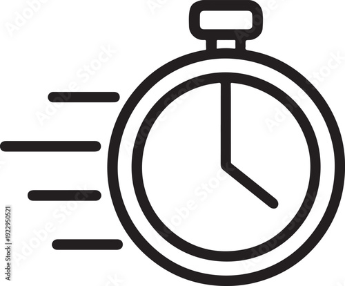 Time speed timer stopwatch motion hurry icon
