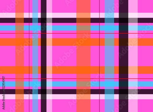 Arrière plan de style "tissu madras" rose et orange