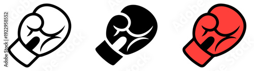 boxing gloves punch sport icon