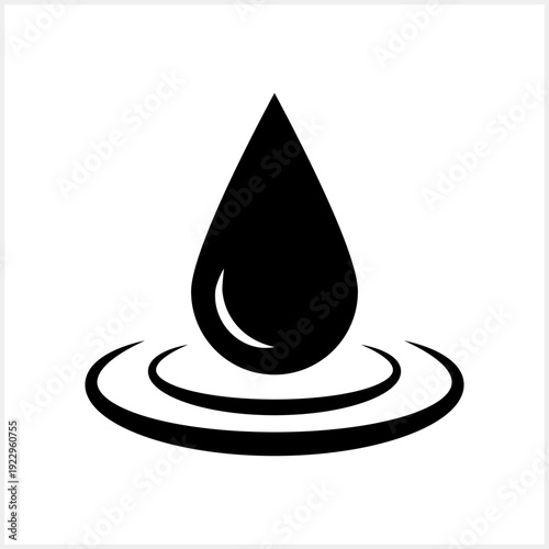 Water drop icon. Rain clipart. Vector stock illustration