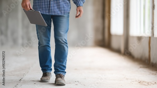 Wallpaper Mural Real Estate Investor Inspecting Empty Property With Digital Tablet Torontodigital.ca