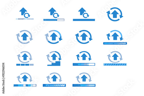 Simple empty upload indeterminate full vector partial progress linear animation generation image