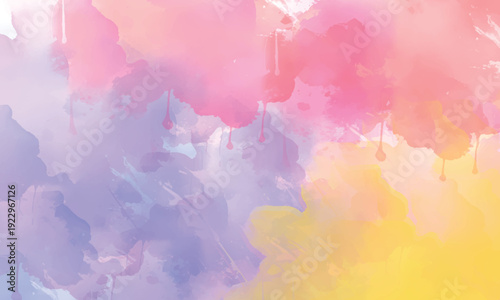 Expressive fluid watercolor composition with blended strokes