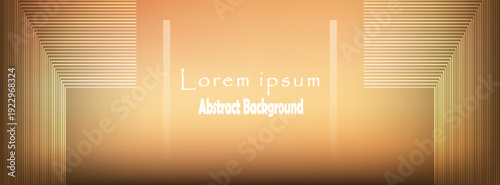 Minimalist Orange Vector Background with Geometric White Lines, Luminous Amber Gradient Texture for Modern Tech Web Banner and Professional Presentation