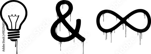 Street Art Style Symbols: Idea, Connection, Endless Drip