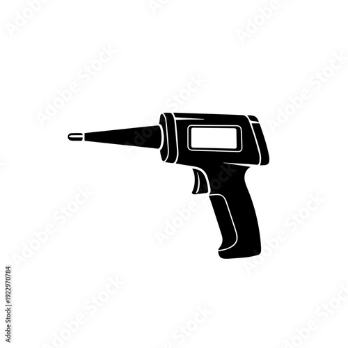 Infrared Thermometer Temperature Gun Silhouette Icon