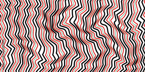 abstract simple red black vertical corner wave line pattern on grey can be used background.
