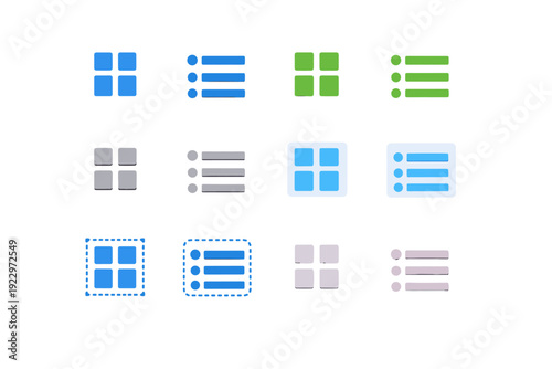 Inactive focus simple state ring generation image grid vector list disabled active