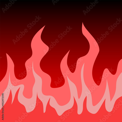 Abstract background illustration of fiery red and orange flames flickering, evoking a sense of intense heat and passionate energy, perfect for dynamic designs