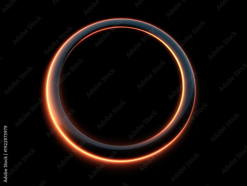 Obraz premium loading ring glow isolated on a black background