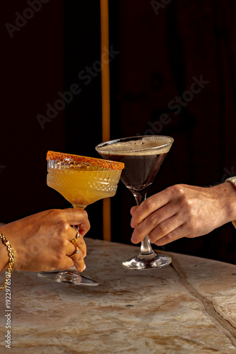 Caribbean cocktail in a glass