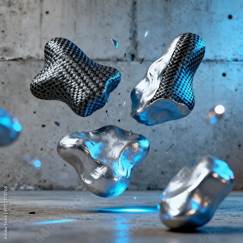 Kinetic Matter: Carbon Fiber & Metal Collision