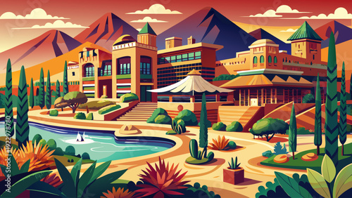 Very beautiful The Phoenician in Scottsdale offers desert mountain views, elegant Southwestern style, and refined resort luxury in Arizona, USA.
