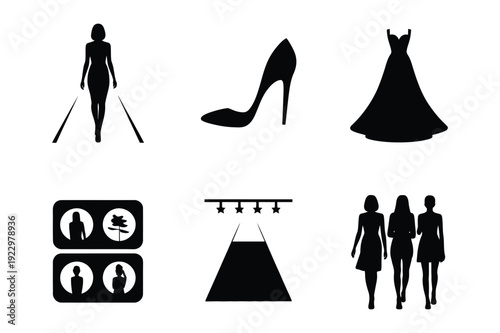 Fashion Icons: Model, High Heel, Gown, and Runway Show