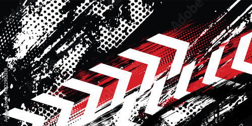 Exclusive red and black color combination sport racing car livery design, for universal medium eps10 vector ready to print.